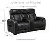 Boyington Power Reclining Loveseat with Console - Black