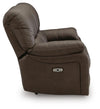 Leesworth Power Reclining Loveseat - Dark Brown