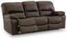 Leesworth Power Reclining Sofa - Dark Brown