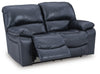 Leesworth Power Reclining Loveseat - Ocean
