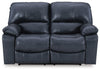 Leesworth Power Reclining Loveseat - Ocean