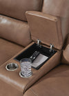 DeepWakes Power Reclining Loveseat with Console - Caramel