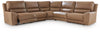 DeepWakes 5-Piece Power Reclining Sectional - Caramel