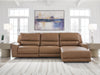 DeepWakes 3-Piece Reclining Sofa Chaise - Caramel