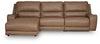 DeepWakes 3-Piece Reclining Sofa Chaise - Caramel (PCU62606S23)
