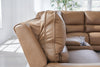 DeepWakes 6-Piece Power Reclining Sectional with Chaise - Caramel