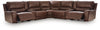 DeepWakes 7-Piece Reclining Sectional with Storage Consoles - Canyon