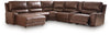 DeepWakes 6-Piece Power Reclining Sectional with Chaise - Canyon (PCU62607S19)