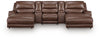 DeepWakes 5-Piece Reclining Sectional with Double Chaise and Storage Consoles - Canyon
