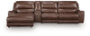 DeepWakes 4-Piece Reclining Sectional with Chaise and Storage Console - Canyon