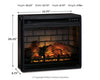 Entertainment Accessories Electric Infrared Fireplace Insert - Black