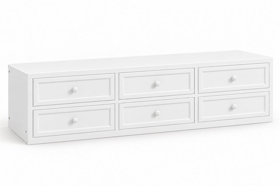 Optional Six-Drawer Captain Storage — Weathered Espresso
