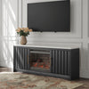 Cadmori 63" TV Stand with Electric Fireplace - Black/White (W2616W2)