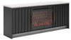 Cadmori 63" TV Stand with Electric Fireplace - Black/White (W2616W2)