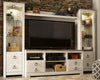 Willowton 4-Piece Entertainment Center - Whitewash