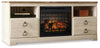 Willowton 64" TV Stand with Electric Fireplace - Whitewash (W267W8)