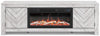 Cayboni 71" TV Stand with Electric Fireplace - Whitewash