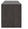 Cayboni 71" TV Stand with Electric Fireplace - Black