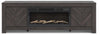 Cayboni 71" TV Stand with Electric Fireplace - Black