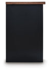 Wildenauer 76" TV Stand with Electric Fireplace - Brown/Black