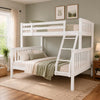 Claire Bunk Bed — Twin / Full / White