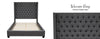 Queen Complete Upholstered Bed Warren Grey