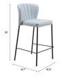Linz Counter Stool Gray — Set of 2