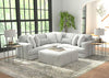 Logan - Upholstered Sectional With Comfort Coil Seating - 46" Cocktail Ottoman And Accent Pillows Included