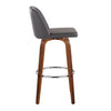 Toriano - 30" Fixed-Height Barstool (Set of 2) - Dark Brown And Dark Gray