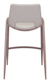Desi Counter Stool (Set of 2) Beige & Walnut — Set of 2