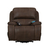 Brookings - Power Lift Recliner With Heat & Massage - Brown
