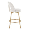 Ava - Upholstered Fixed-Height Barstool (Set of 2) - Gold Base
