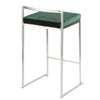 Fuji - Counter Stool Steel With Cushion - Stainless Steel