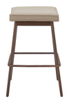 Divat Counter Stool Beige & Walnut — Set of 2