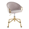 Claire - Task Chair - Gold Base