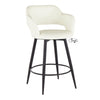 Margarite - 26" Fixed-Height Counter Stool With Swivel - Matte Black Metal (Set of 2)