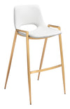 Desi Barstool White & Gold — Set of 2