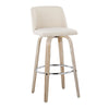 Toriano - 30" Fixed-Height Barstool (Set of 2) - Cream And Light Brown