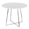 Cosmo - Canary Dining Table - Chrome Metal Base