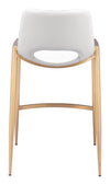 Desi Counter Stool White & Gold — Set of 2