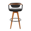 Oracle - 29" Fixed-Height Barstool With Swivel - Walnut Bamboo