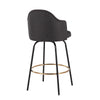 Ahoy - Fixed - Height Counter Stool - Black Metal Legs