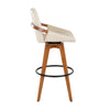 Cosmo - 29" Fixed-Height Barstool With Swivel - Walnut Bamboo