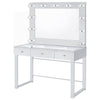 Umbridge - 3-Drawer Vanity Set With Lighting - Chrome And White