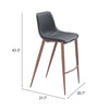 Magnus Barstool Black & Walnut — Set of 2