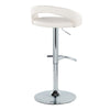 Grotto - Upholstered Adjustable Barstool - Chrome Metal Base