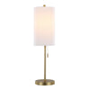 Bounty - Metal Buffet Lamp with Usb (Set of 2) - Gold Metal, White Linen