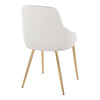 York - Upholstered Chair (Set of 2) - Gold Metal Legs