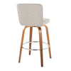 Henry - Fixed-Height XL Barstool (Set of 2) - Walnut Wood