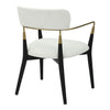 Savannah - Chair (Set of 2) - Black Wood, Gold Metal, Cream Fabric